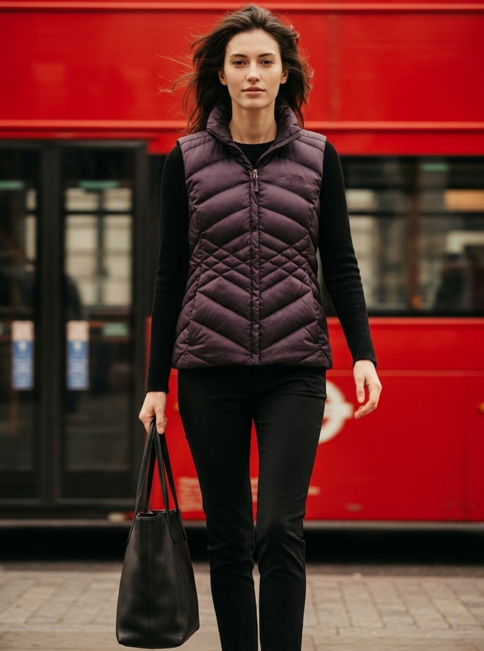 The North Face Purple Aconcagua Down Puffer Vest. Size M